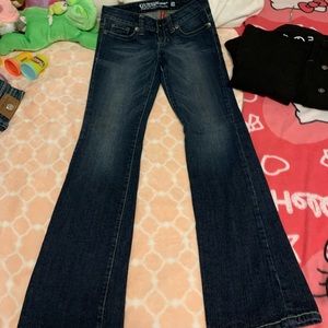 Low rise flare jeans